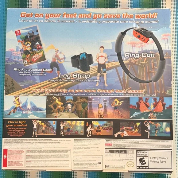 Nintendo Ring Fit Adventure Ring-Con with Red and Blue Joy-Con Artwork - Picture 2 of 16